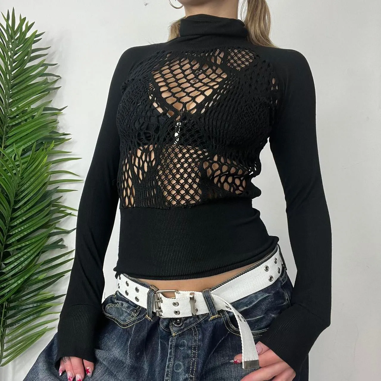 90s Knit Turtleneck (S)