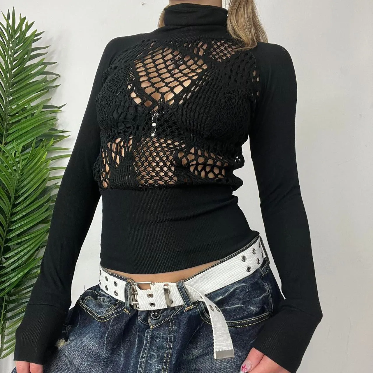 90s Knit Turtleneck (S)