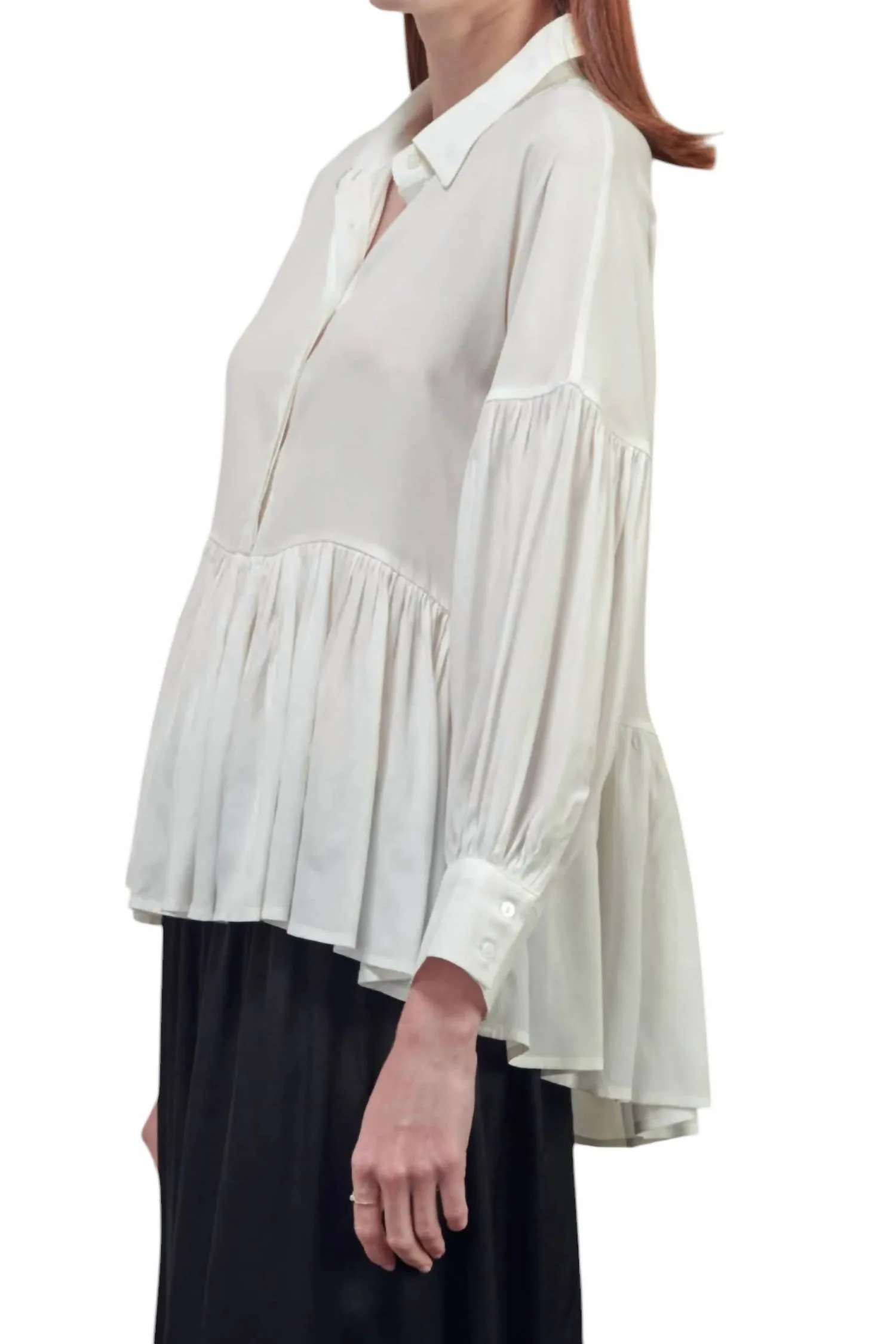 Amente - High And Low Button Bown Shirts