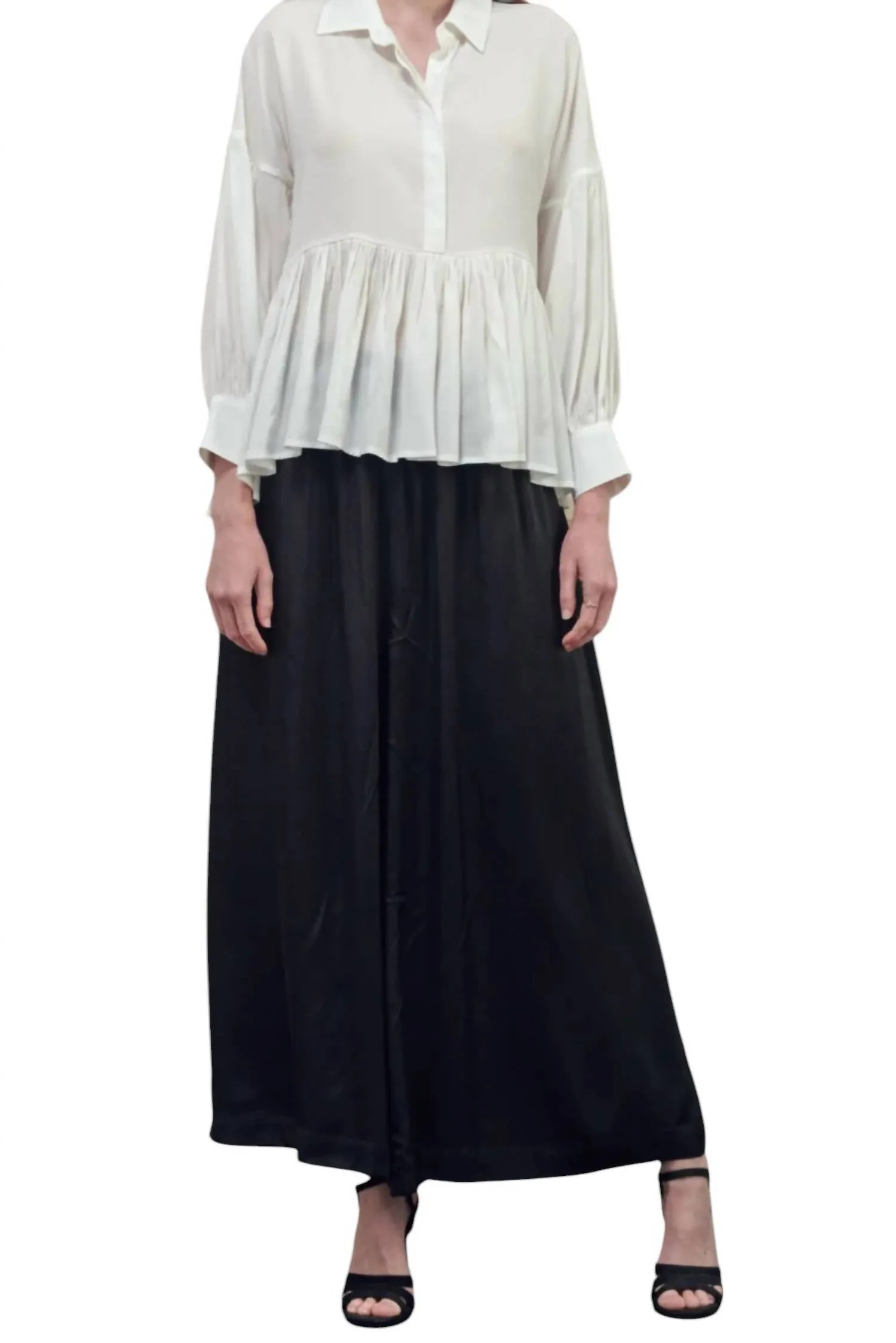 Amente - High And Low Button Bown Shirts