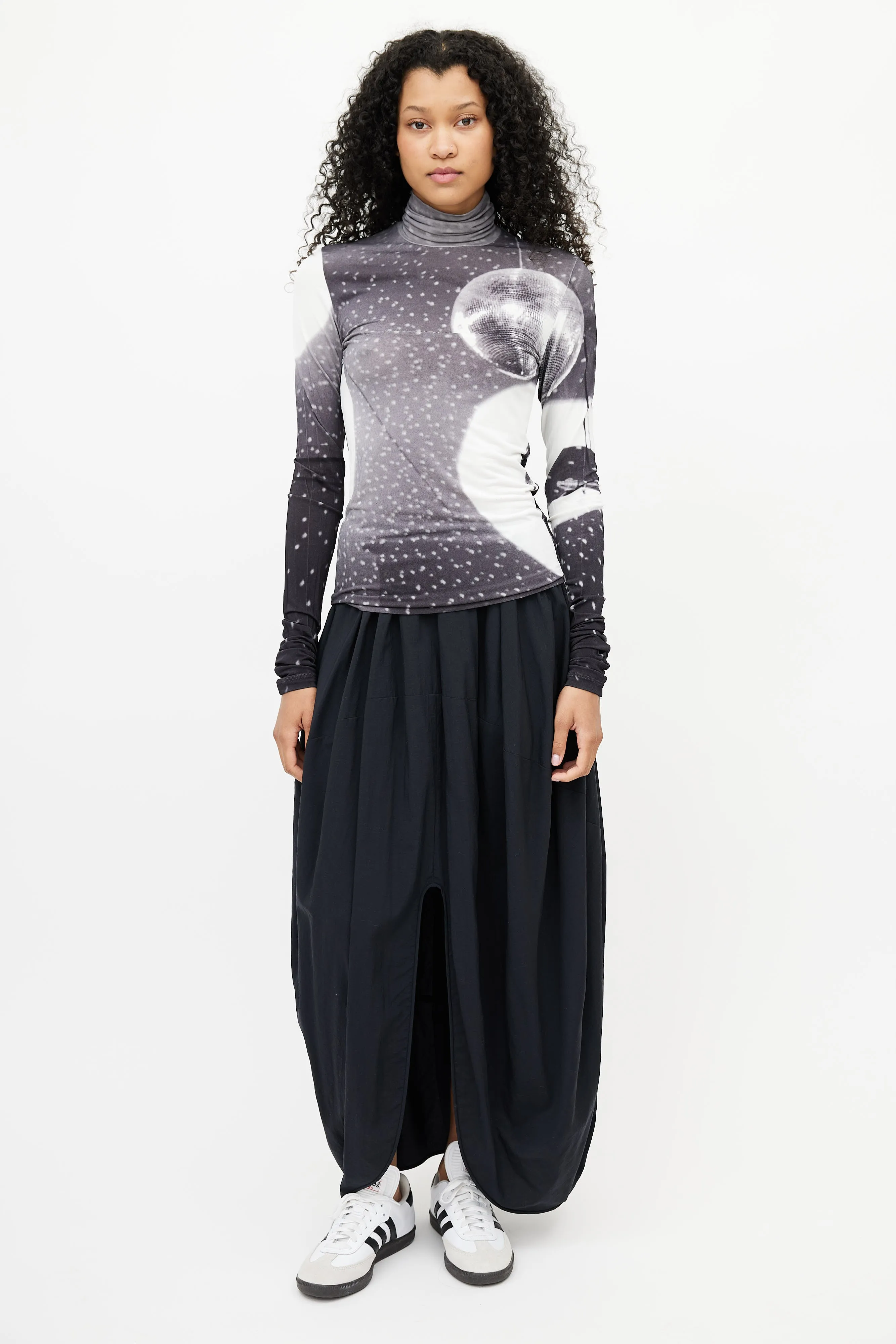 Black & White Disco Print Top