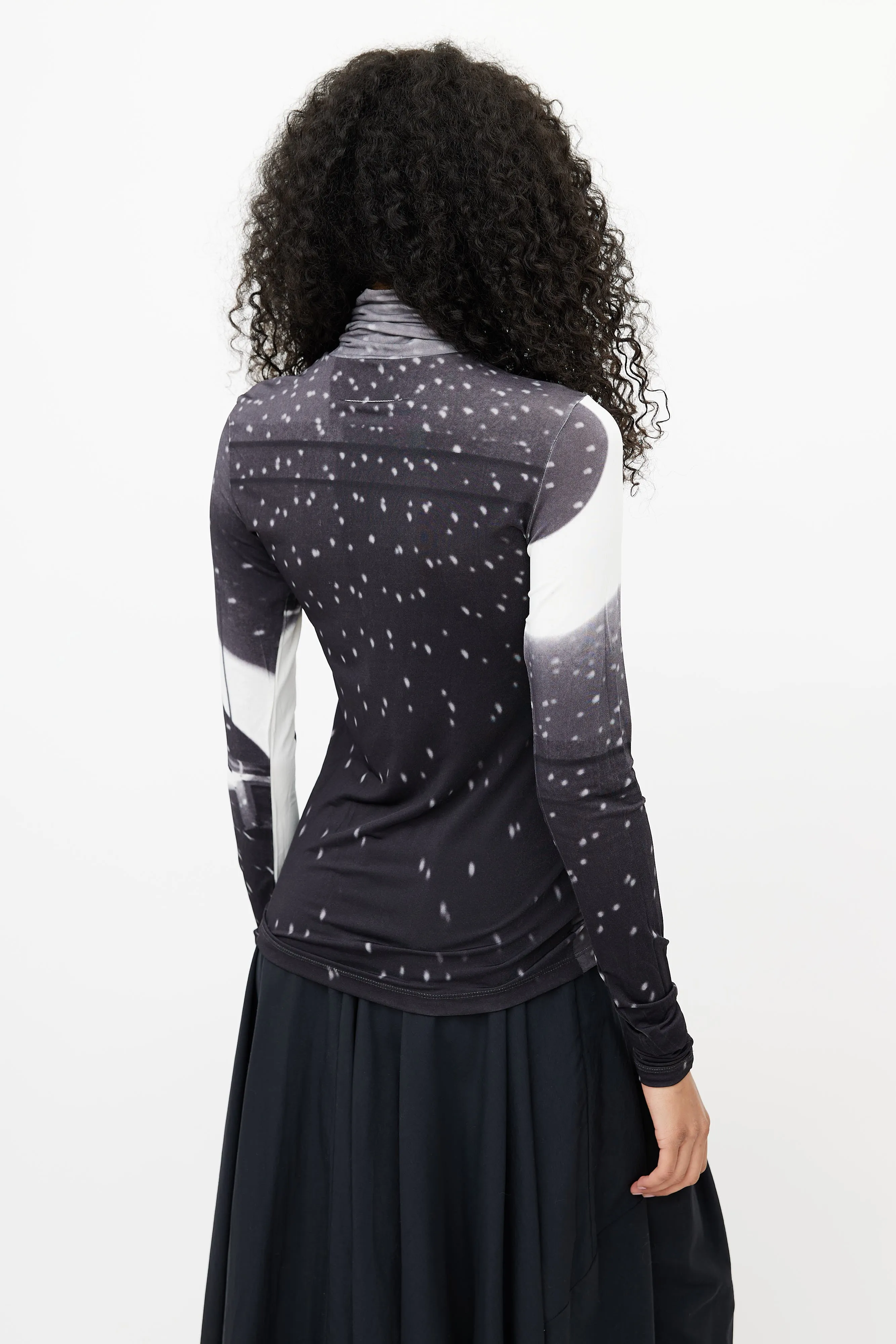 Black & White Disco Print Top