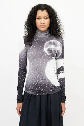 Black & White Disco Print Top