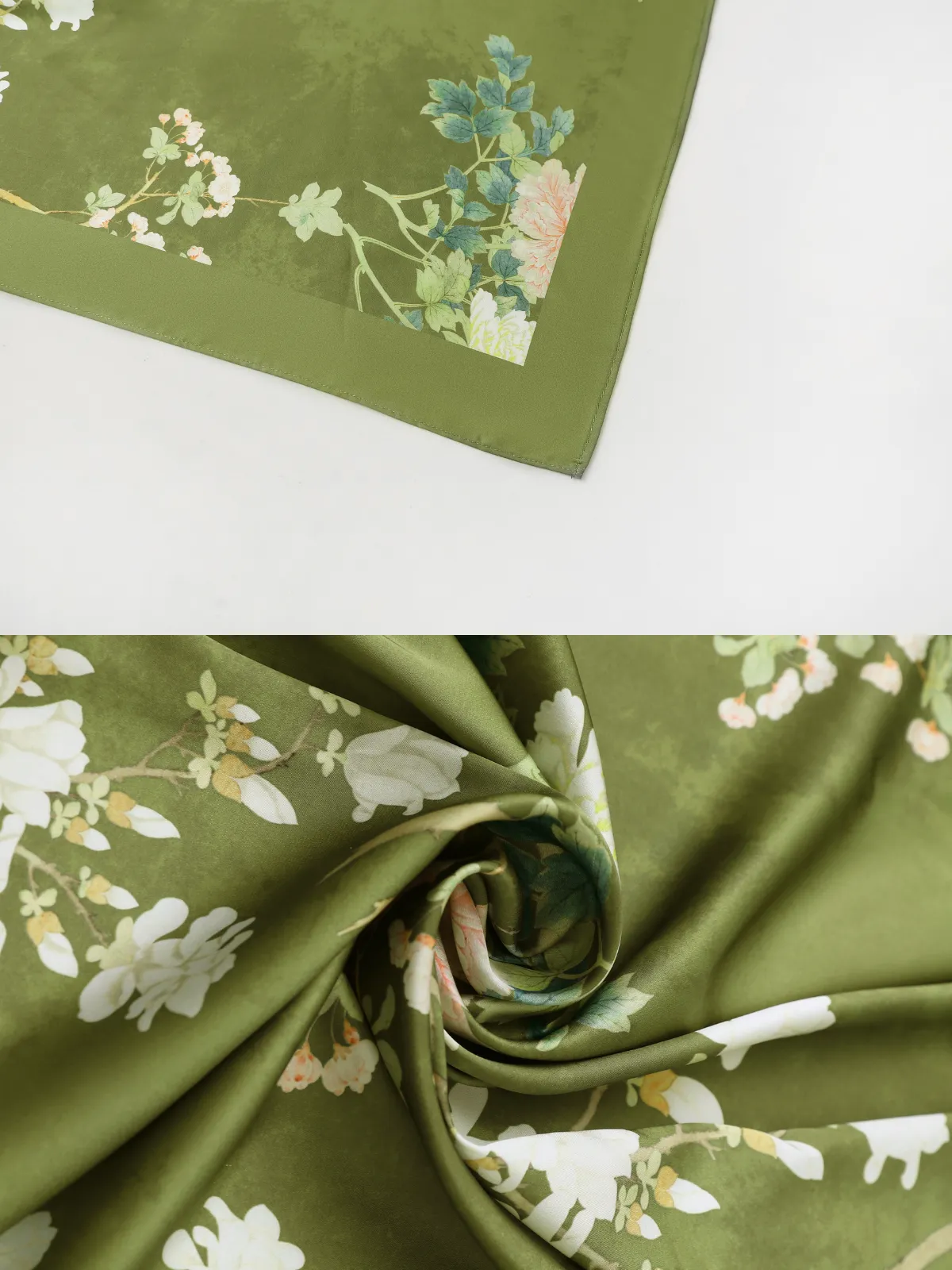 Floral Olive Kimono Robe