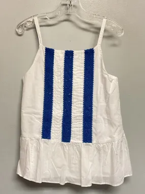 Janie and Jack Size 7 Blue & White Cotton Girls Blouses & Button Downs