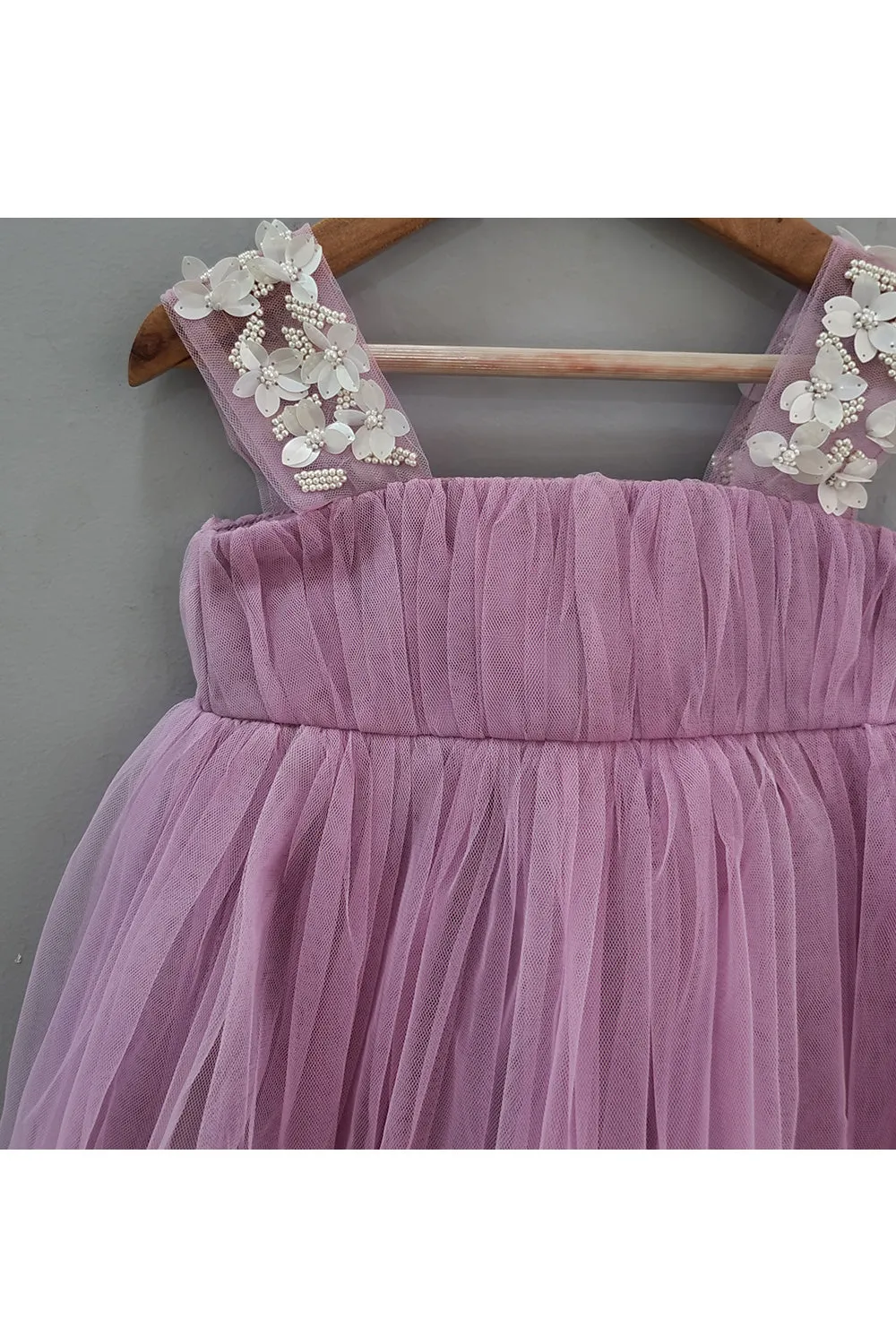 Lavender Net Sleeveless Dress