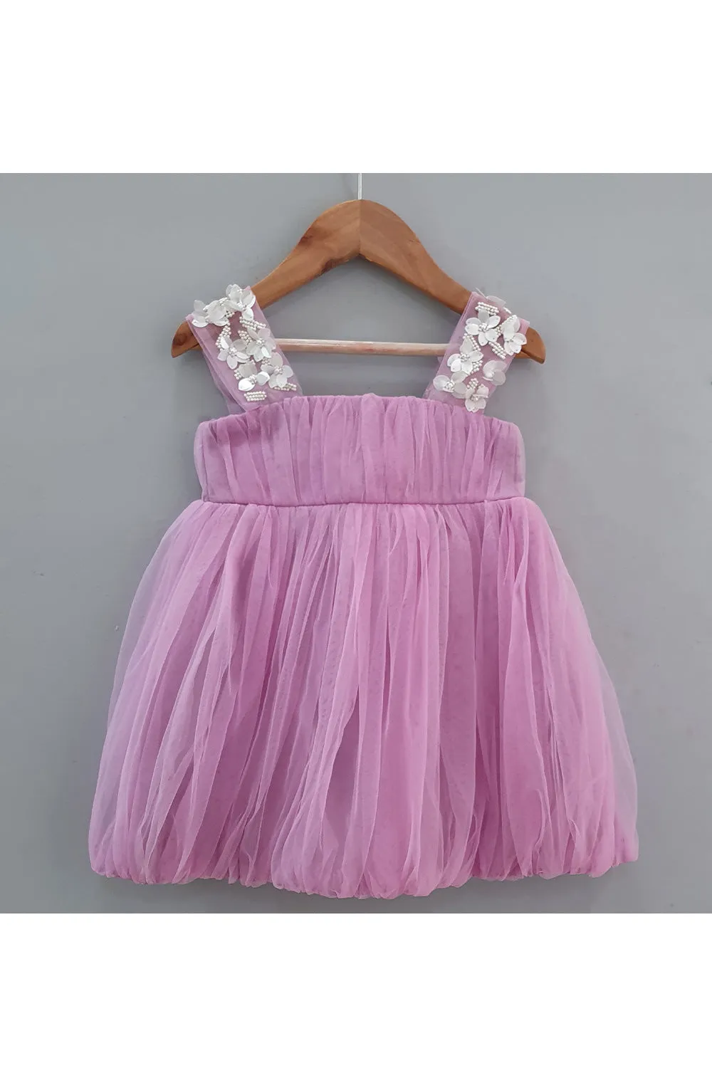 Lavender Net Sleeveless Dress