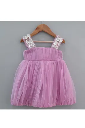 Lavender Net Sleeveless Dress