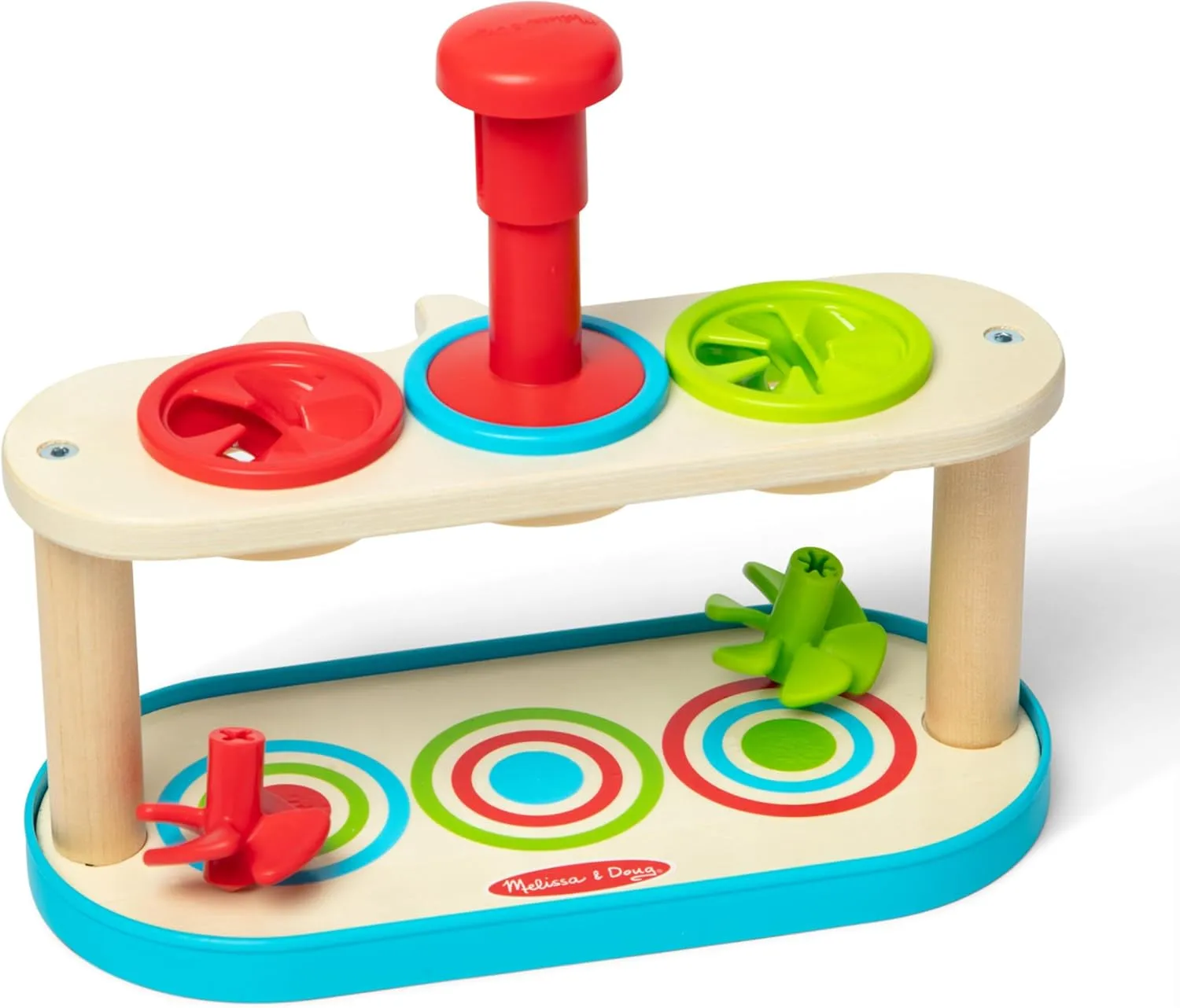 Melissa & Doug Match & Push Spinning Tops Developmental Skills Toy