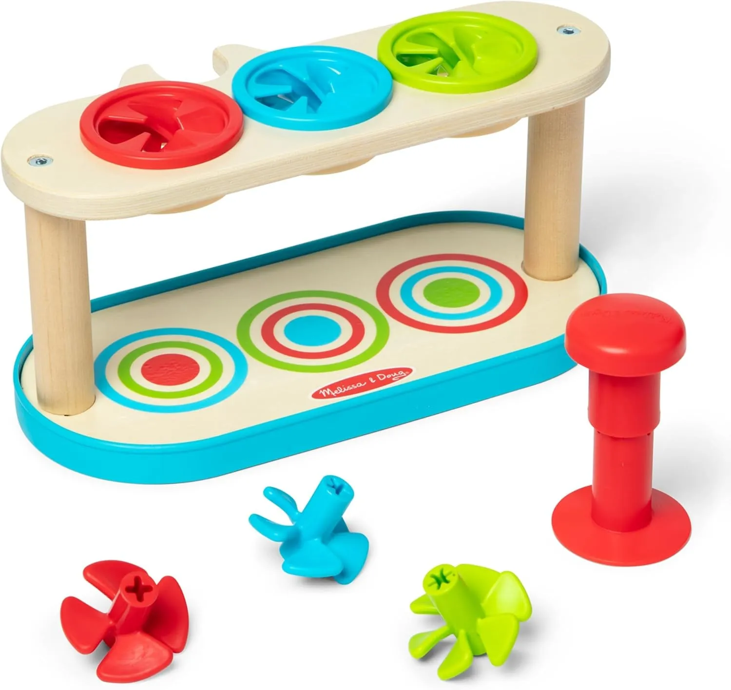 Melissa & Doug Match & Push Spinning Tops Developmental Skills Toy