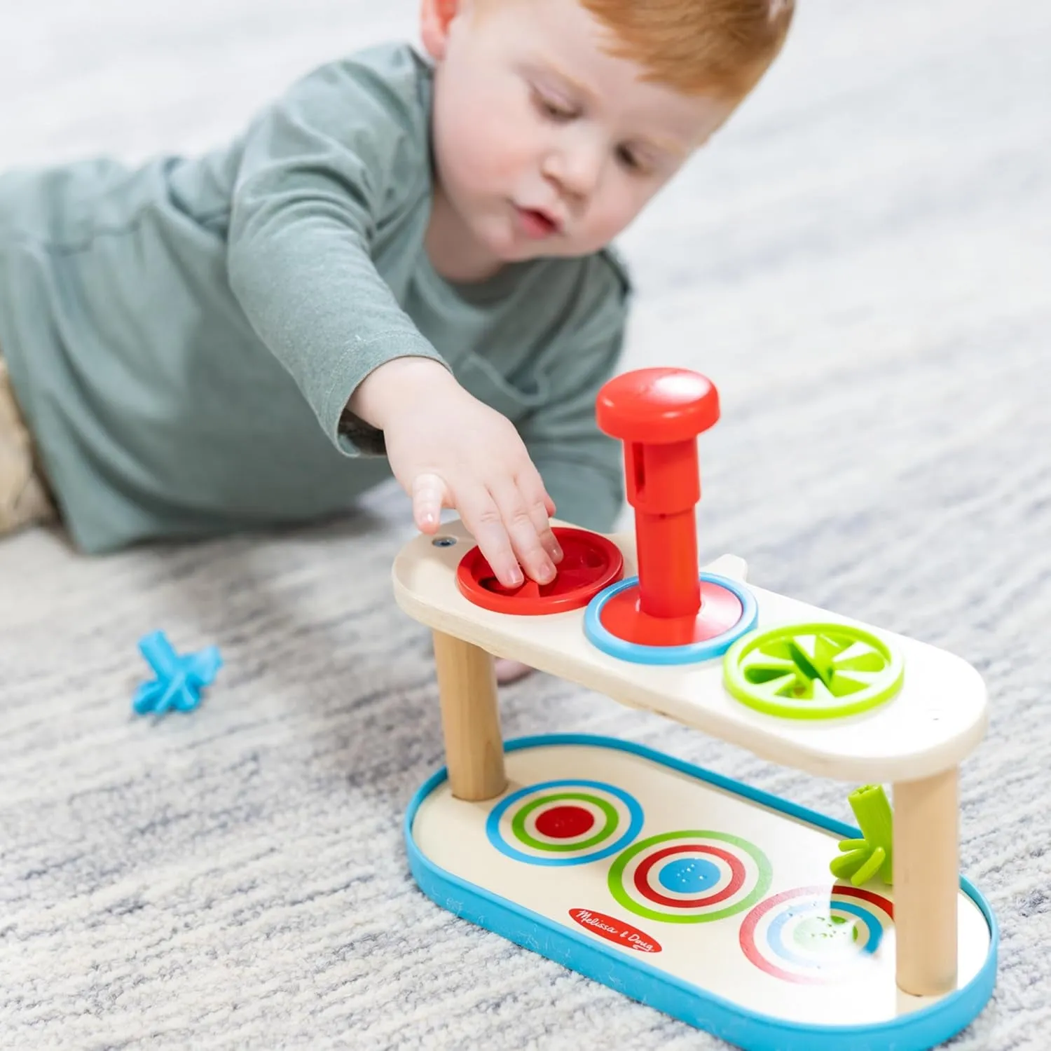 Melissa & Doug Match & Push Spinning Tops Developmental Skills Toy