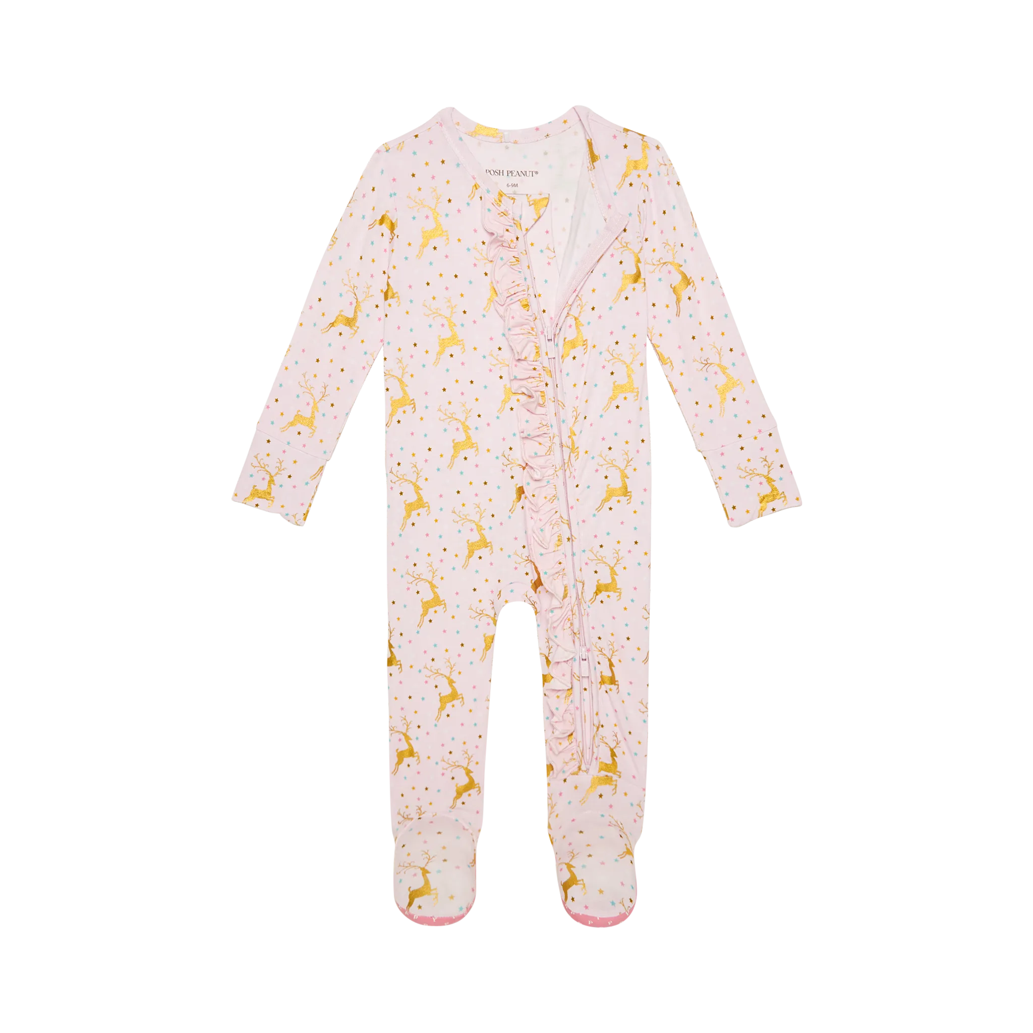 Ryleigh - Footie Ruffled Zippered One Piece
