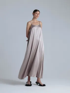 Silk Maxi Dress 'Aphrodite' in Champagne Pink