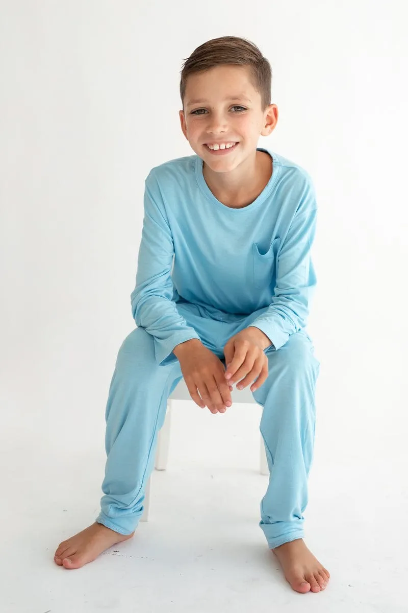 Will be Remembered Pajamas - Light Blue - Final Sale